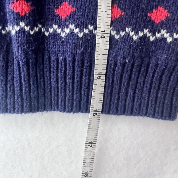 VTG Reindeer Fair-isle Holiday Navy Toddler 3T  Sweater Redodeco 100%Cotton - Picture 16 of 16